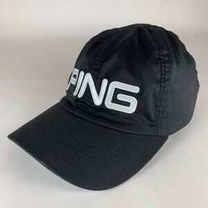 Ping Golf Mens Black Relaxed Fit Strapback Adjustable Hat